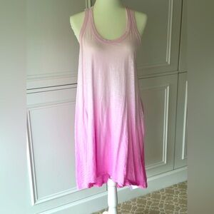 Wilte pink ombré high low midi dress with pockets